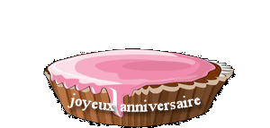Gif animé joyeux anniversaire tarte cerise